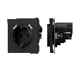 Механизм розетки с USB зарядкой SCT-TENDO-MUAA-SFPL-BK (230V, 16A) (Arlight, -)