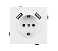 Механизм розетки с USB зарядкой SCT-TENDO-MUAA-PL-WH (230V, 16A) (Arlight, -)