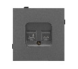 Механизм компьютерной розетки двойной SCT-TENDO-MPC2-SFPL-GR (RJ-45, CAT6) (Arlight, -)