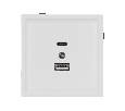 Механизм USB розетки SCT-TENDO-MUAC-SFPL-WH (5V, 3A, QC3) (Arlight, -)
