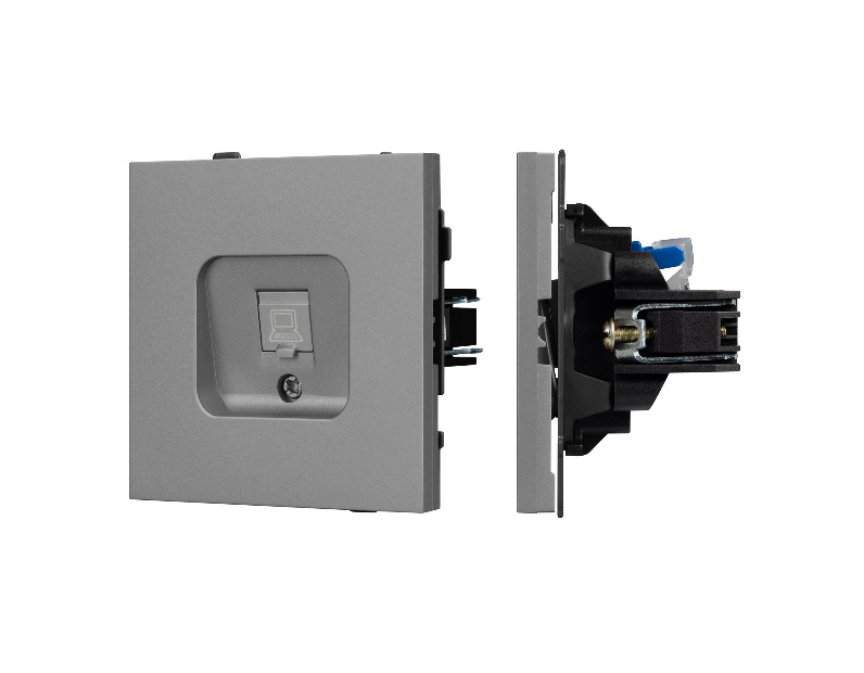 Механизм компьютерной розетки SCT-TENDO-MPC1-PL-GR (RJ-45, CAT6) (Arlight, -)