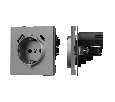Механизм розетки с USB зарядкой SCT-TENDO-MUAC-PL-GR (230V, 16A) (Arlight, -)