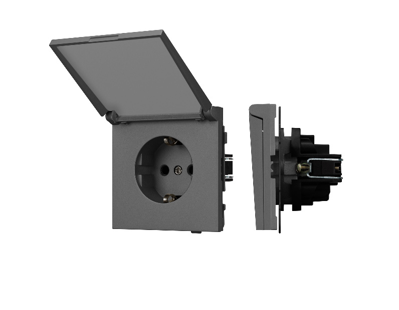 Механизм розетки влагозащищённый SCT-TENDO-MCP-SFPL-GR (230V, 16A) (Arlight, -)