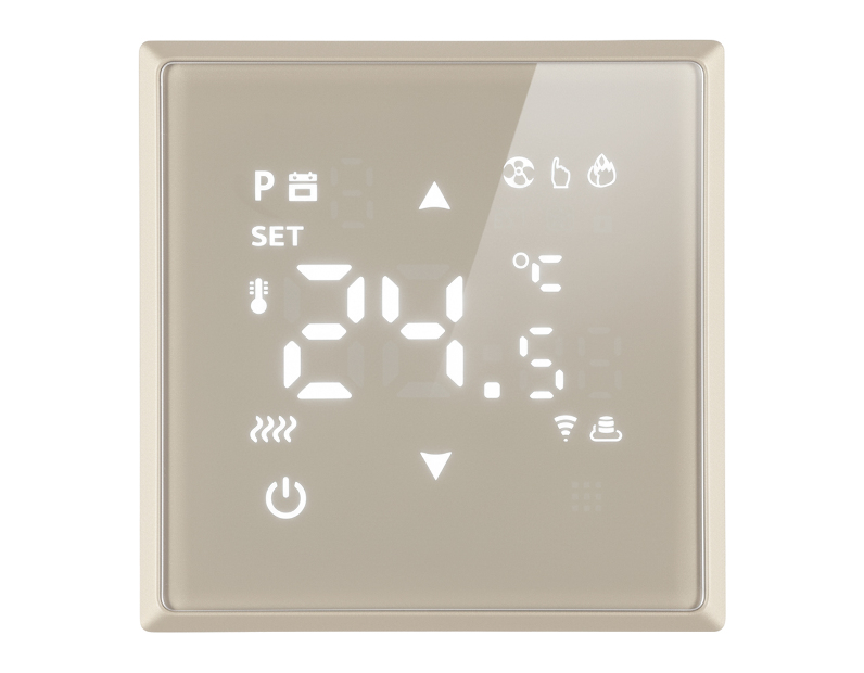 Терморегулятор Wi-Fi (механизм), STEKKER, 250В, 3500Вт, серия Эмили, RSW00-5119-08, кашемир, soft touch