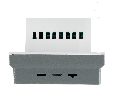 Терморегулятор Wi-Fi (механизм), STEKKER, 250В, 3500Вт, серия Эмили, RSW00-5119-10, платиново-серый, soft touch