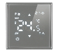 Терморегулятор Wi-Fi (механизм), STEKKER, 250В, 3500Вт, серия Эмили, RSW00-5119-10, платиново-серый, soft touch