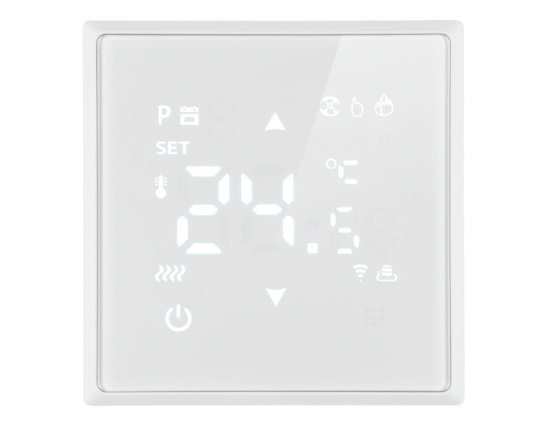 Терморегулятор Wi-Fi (механизм), STEKKER, 250В, 3500Вт, серия Эмили, RSW00-5119-01, белый фарфор, soft touch