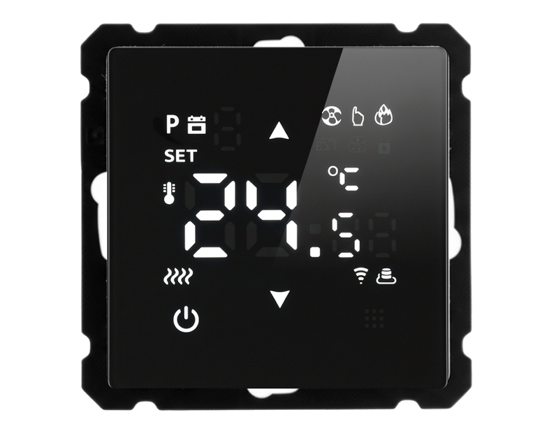 Терморегулятор Wi-Fi (механизм), STEKKER, 250В, 3500Вт, серия Катрин, GLS00-7119-05, черный