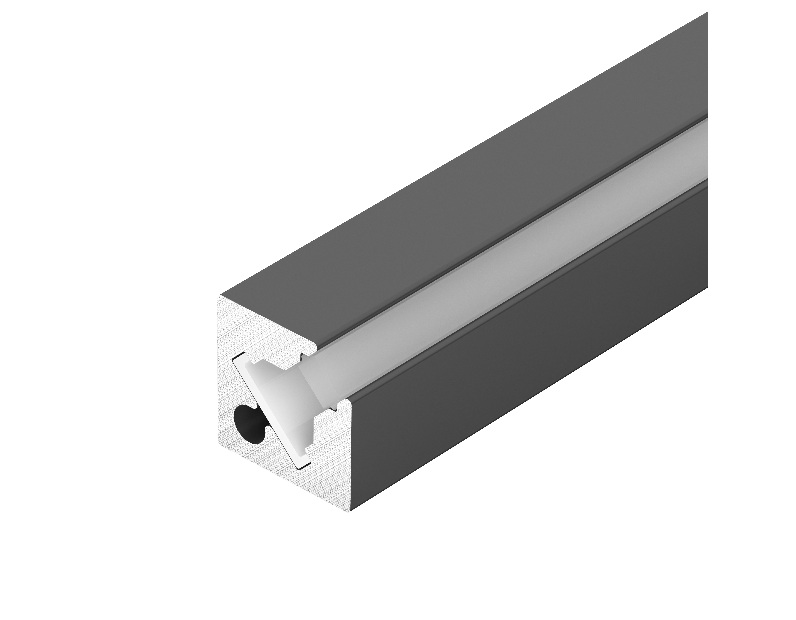 Профиль с экраном SL-KANT-H10-SQUARE-2000 IRON GREY (Arlight, Алюминий+пластик)