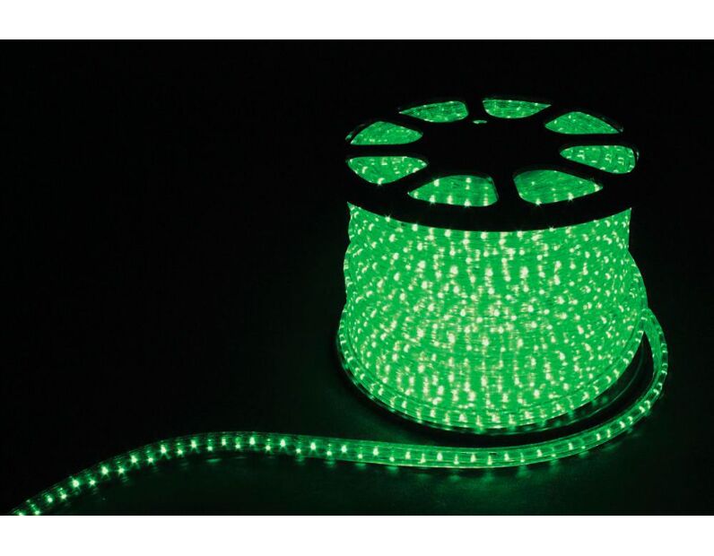 Дюралайт светодиодный Feron LED-R2W 2-х жильный , зеленый 1,44Вт/м 36LED/м 100м 220V 26063