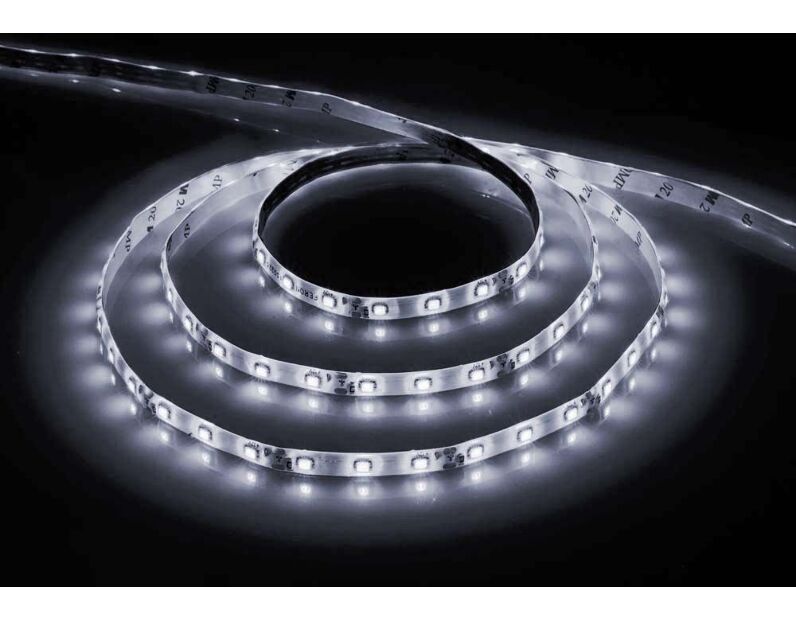 Cветодиодная LED лента Feron LS603, готовый комплект 5м 60SMD(3528)/м 4.8Вт/м IP20 12V холодный белый  ДЕМО-УПАКОВКА 27901