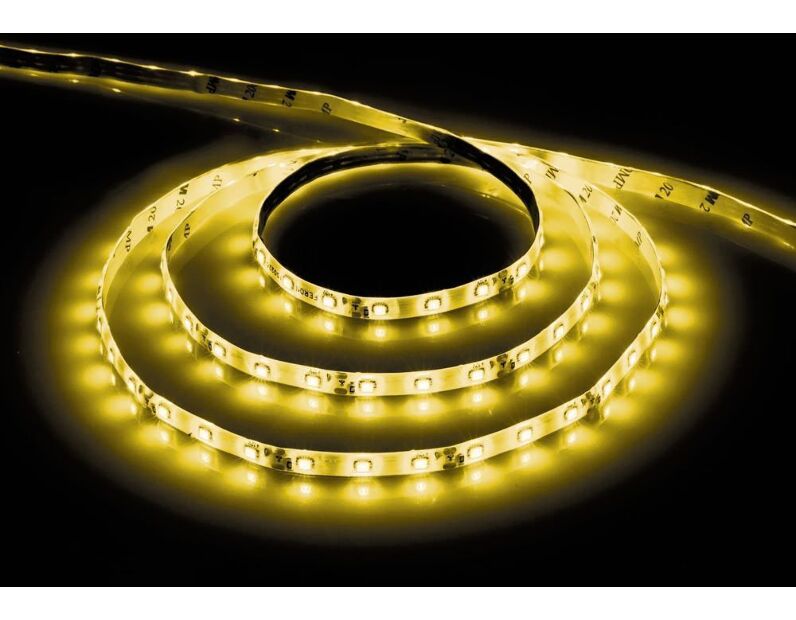 Cветодиодная LED лента Feron LS604, 60SMD(3528)/м 4.8Вт/м  1м IP65 12V желтый 27748