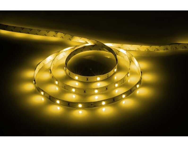 Cветодиодная LED лента Feron LS606, 30SMD(5050)/м 7.2Вт/м  5м IP20 12V желтый 27756