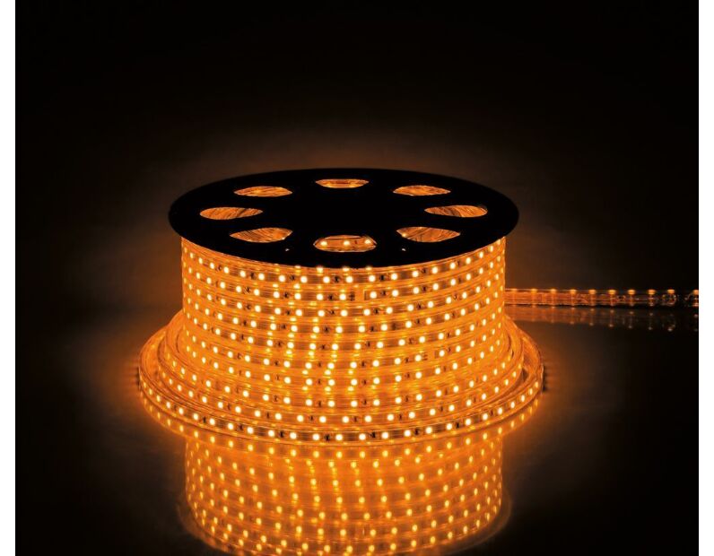 Cветодиодная LED лента Feron LS707, 30SMD(5050)/м 7.2Вт/м  50м IP65 220V желтый 26253