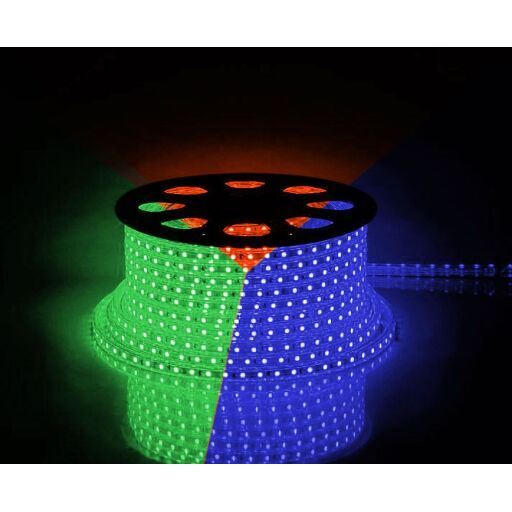 Cветодиодная LED лента Feron LS707, 60SMD(5050)/м 14.4Вт/м  50м IP65 220V RGB 26251