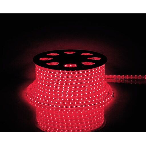 Cветодиодная LED лента Feron LS707, 60SMD(5050)/м 14.4Вт/м  50м IP65 220V красный 26245