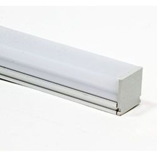 Профиль алюминиевый накладной с заглушками, c квадратной крышкой, серебро, CAB275 10295