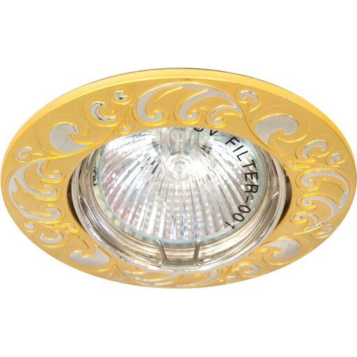 Светильник встраиваемый Feron 2005DL потолочный MR16 G5.3 жемчужное золото-серебро 17865