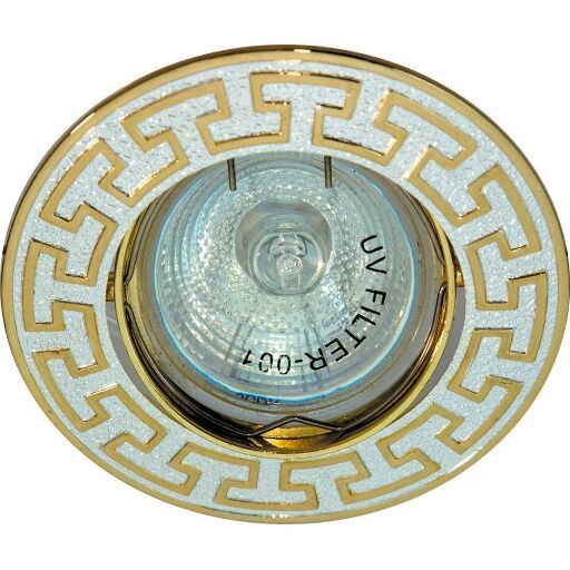 Светильник встраиваемый Feron 2008DL потолочный MR16 G5.3 серебро-золото 17809