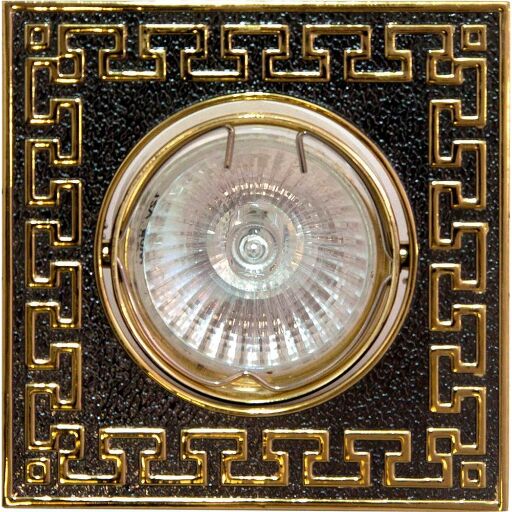 Светильник встраиваемый Feron 2008SDL потолочный MR16 G5.3 черный металлик-золото 17818