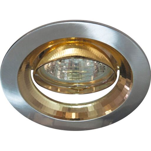 Светильник встраиваемый Feron 2009DL потолочный MR16 G5.3 серебро-золото 17830