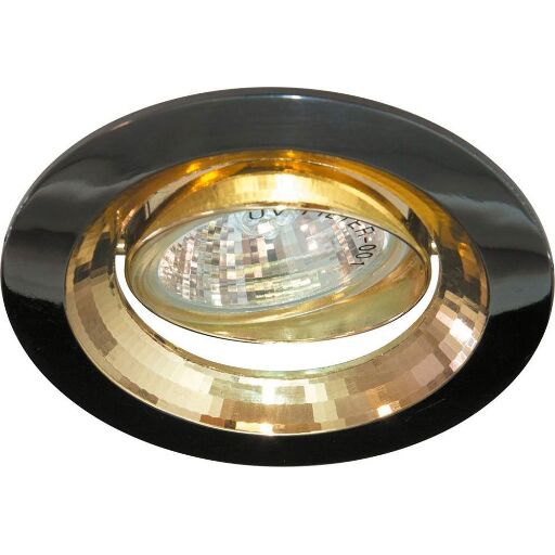 Светильник встраиваемый Feron 2009DL потолочный MR16 G5.3 черный металлик-золото 17828