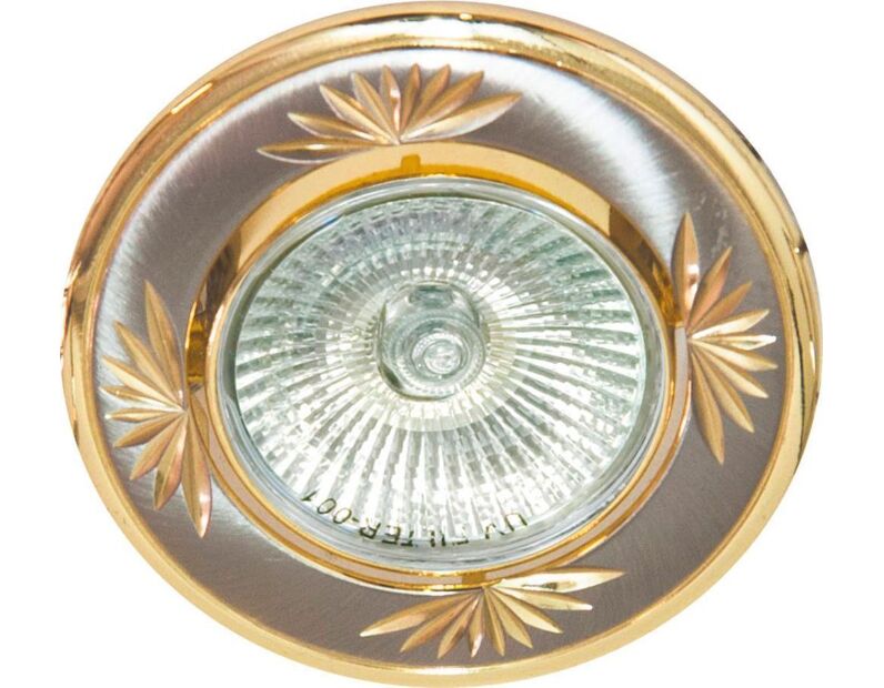 Светильник встраиваемый Feron DL246 потолочный MR16 G5.3 титан-золото 17899