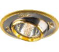 Светильник встраиваемый Feron DL248 потолочный MR16 G5.3 титан-золото 17924