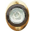 Светильник встраиваемый Feron DL250 потолочный MR16 G5.3 черный металлик-золото 17906