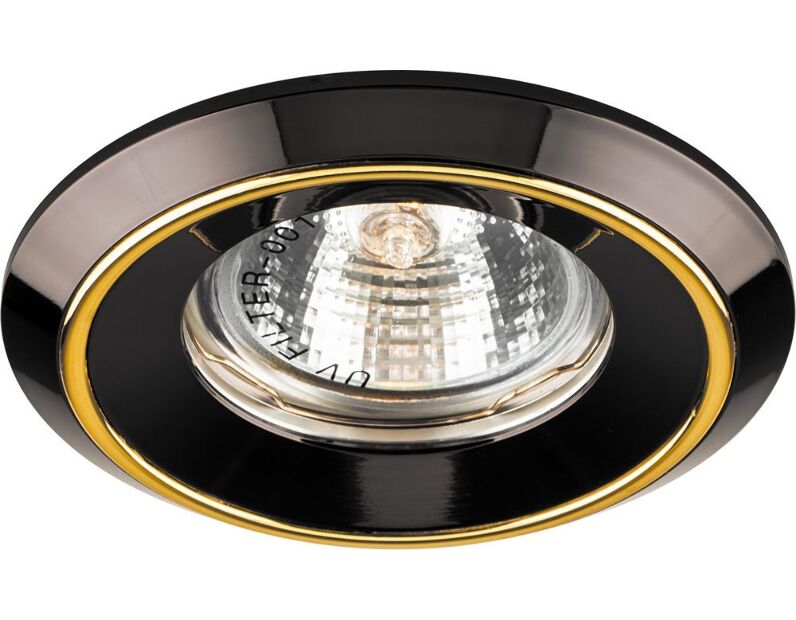 Светильник встраиваемый Feron DL1023 потолочный MR16 G5.3 черный-золото 20141