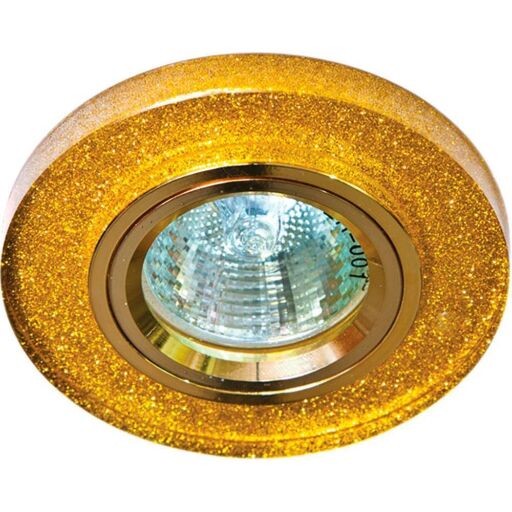 Светильник встраиваемый Feron 8060-2 потолочный MR16 G5.3 мерцающее золото 19709