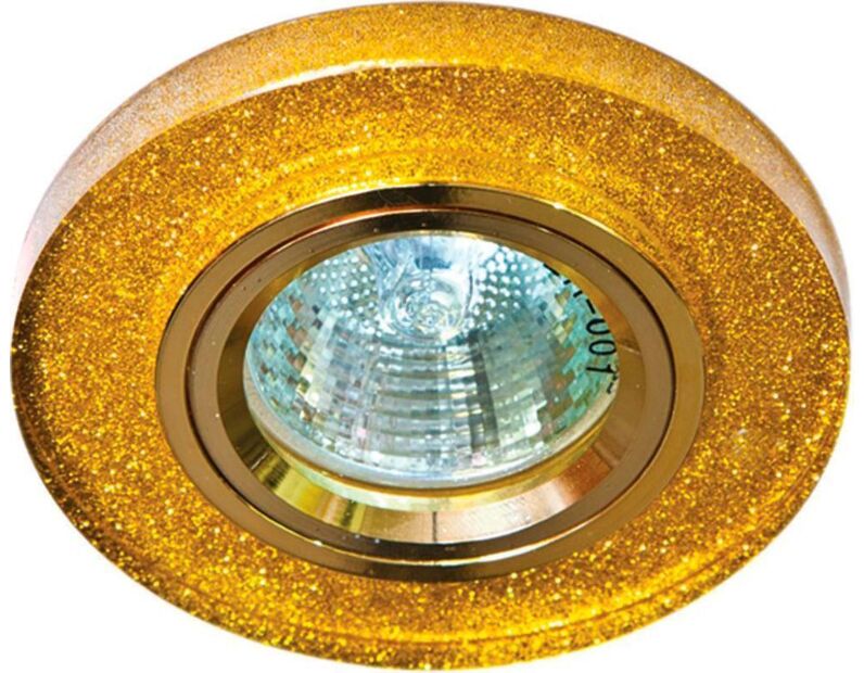 Светильник встраиваемый Feron 8060-2 потолочный MR16 G5.3 мерцающее золото 19709