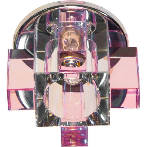 Светильник встраиваемый Feron C1037P потолочный JCD G9 прозрачно-розовый 19993