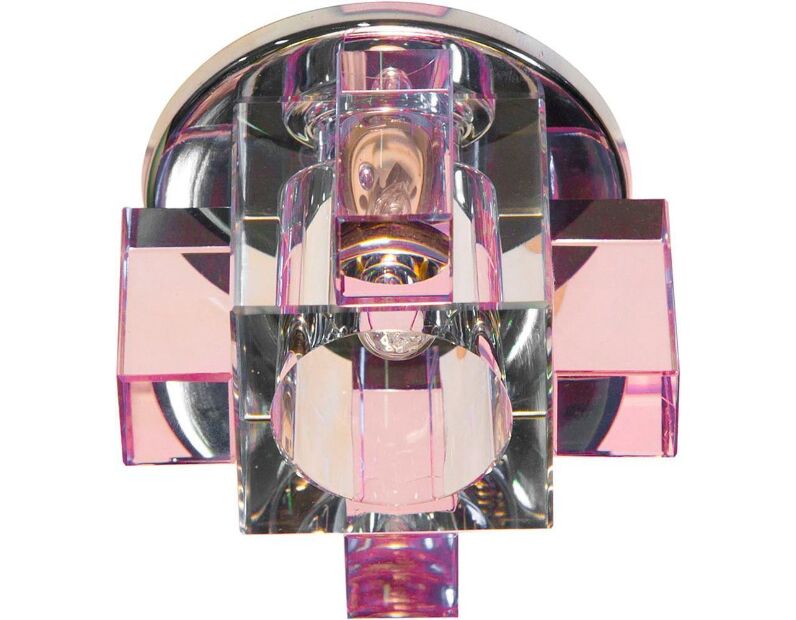 Светильник встраиваемый Feron C1037P потолочный JCD G9 прозрачно-розовый 19993
