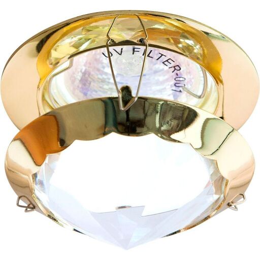 Светильник встраиваемый Feron CD29 потолочный MR16 G5.3 прозрачно-золотистый 18773