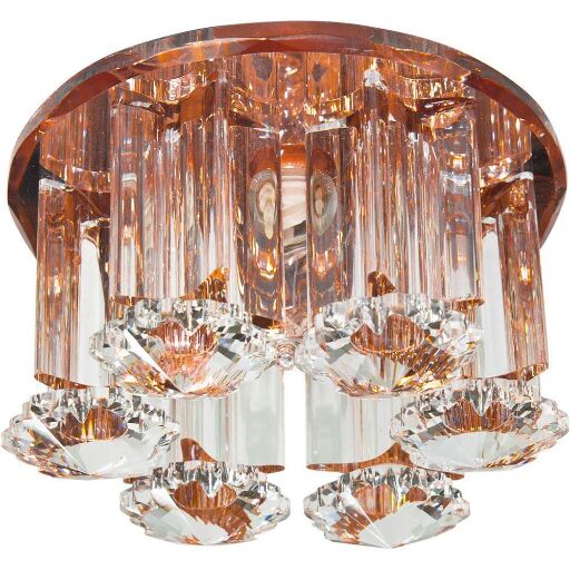 Светильник встраиваемый Feron 1526 потолочный JCD9 G9 коричневый-прозрачный 28207