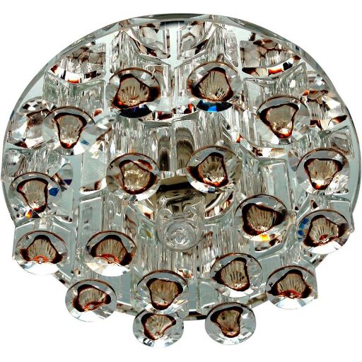 Светильник встраиваемый Feron 1550 потолочный JCD9 G9 коричневый-прозрачный 28430