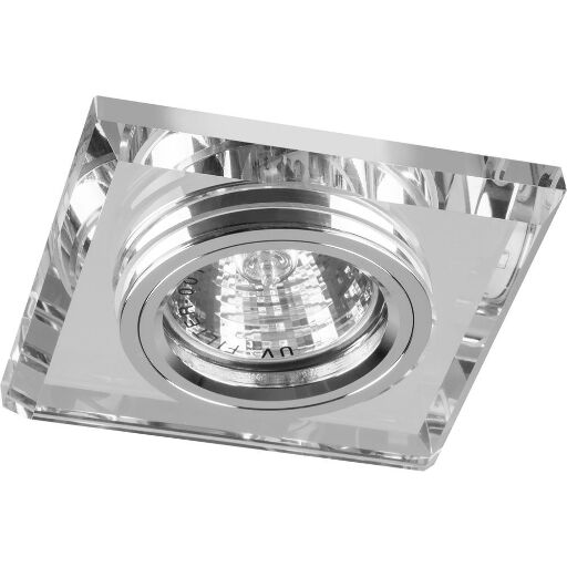 Светильник встраиваемый с белой LED подсветкой Feron 8150-2 потолочный MR16 G5.3 серебристый 28491