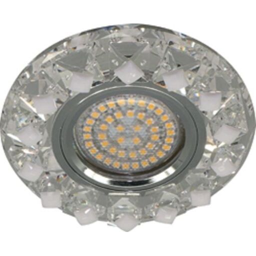 Светильник встраиваемый с белой LED подсветкой Feron CD7570 потолочный MR16 G5.3 прозрачно-белый 28575