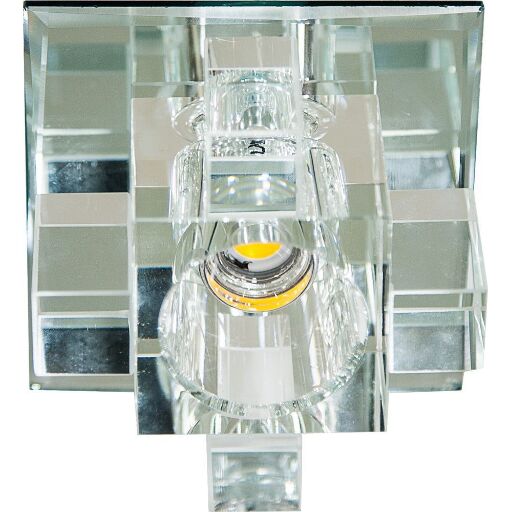 Светильник встраиваемый светодиодный Feron 1525 потолочный 10W 3000K прозрачный 27814