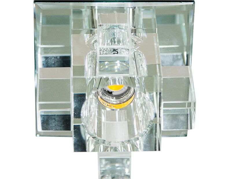 Светильник встраиваемый светодиодный Feron 1525 потолочный 10W 3000K прозрачный 27814