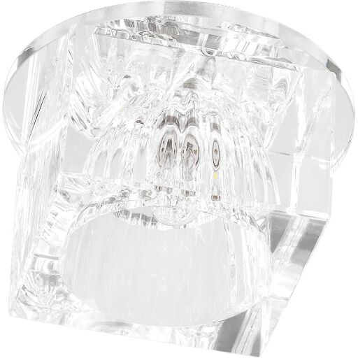 Светильник встраиваемый с белой LED подсветкой Feron JD37 потолочный JCD9 G9 прозрачный 27837