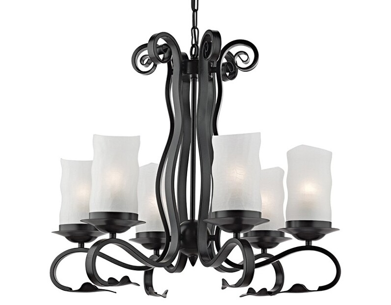 Подвесная люстра Arte Lamp Scroll A7915LM-6BK