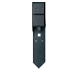 Розетка уличная Feron TM201, 220-230V, 16A, IP44, 70*60*380мм, черный