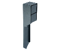 Розетка уличная Feron TM201, 220-230V, 16A, IP44, 70*60*380мм, черный