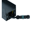Розетка уличная Feron TM200, 220-230V, 16A, IP44, 70*70*300мм, черный