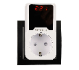 Реле напряжения для розетки регулируемое  STEKKER  VPR-200W, 230В,16A,белый