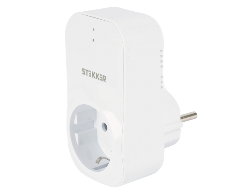 Реле напряжения для розетки STEKKER  VP-100W-3M, 230В, 16A,белый