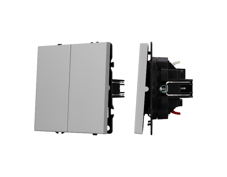 Механизм выключателя двухклавишный непроходной SWT-NOBE-MK02-SFPL-IS (230V, 10A) (Arlight, -)