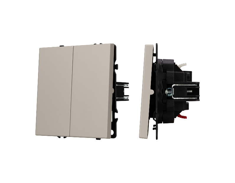 Механизм выключателя двухклавишный непроходной SWT-NOBE-MK02-SFPL-CA (230V, 10A) (Arlight, -)